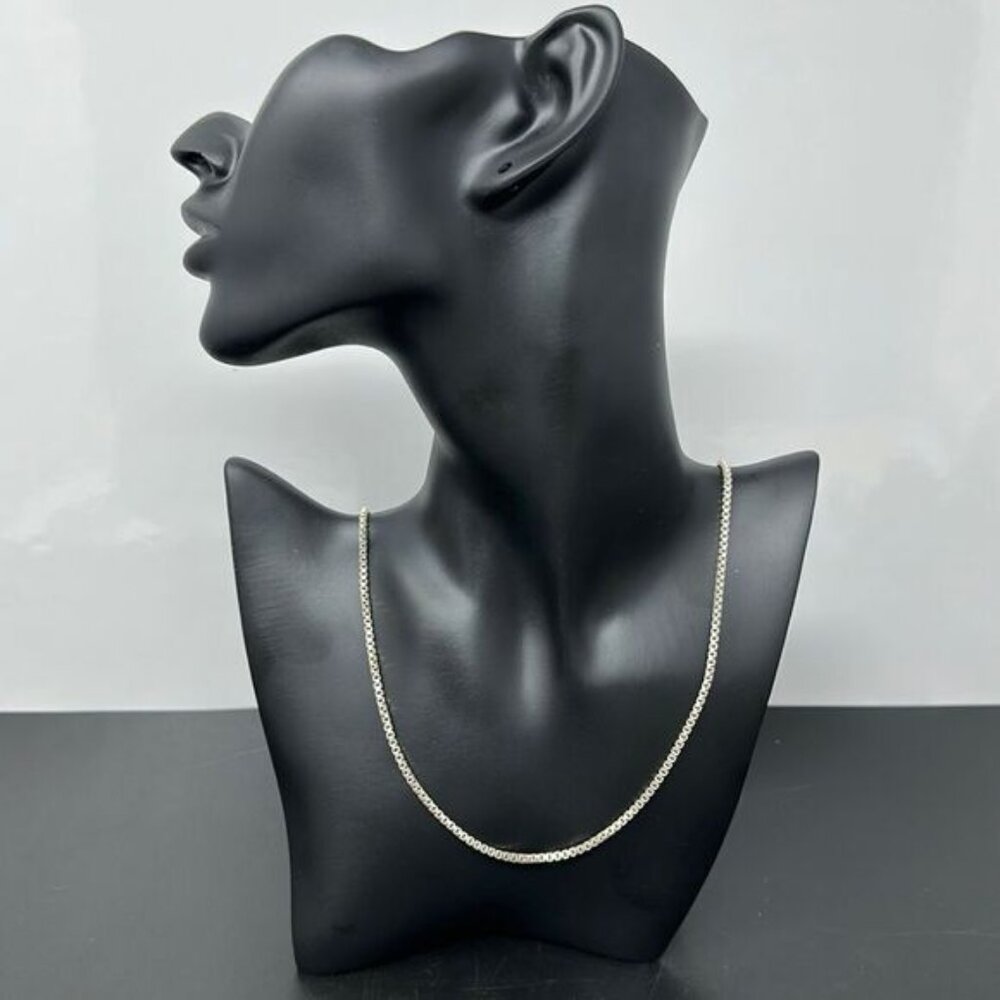 Sterling silver box links chain